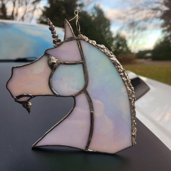 Locally, hand-made stained-glass Unicorn suncatcher - Toronto area - Picture 2 of 2